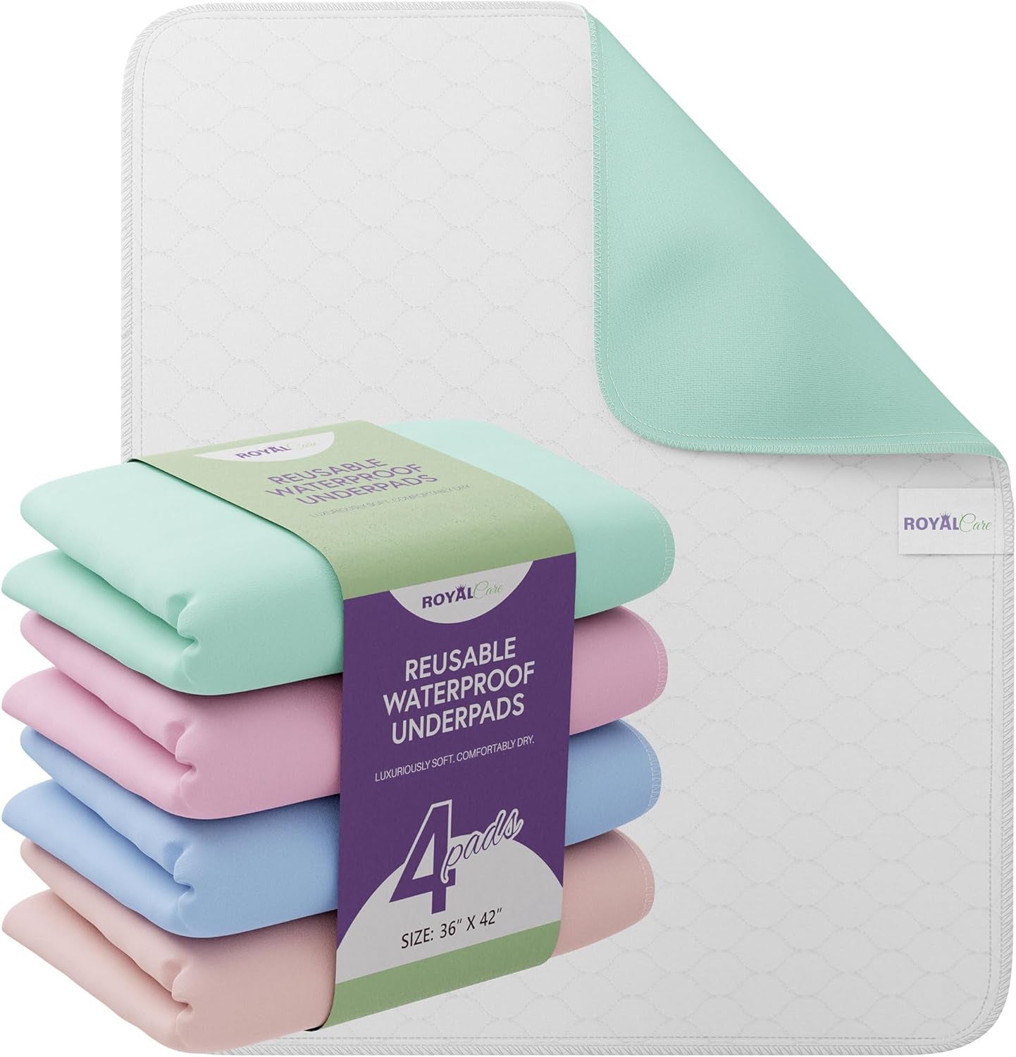 17. Incontinence Bed Pads - 4-Pack, 34" X 36"