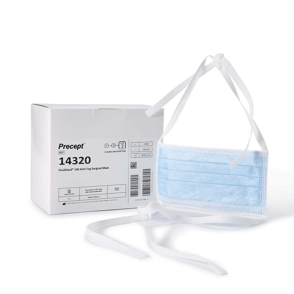 MASK, SURG TIES ASTM3 ANTIFOG (300/CS)