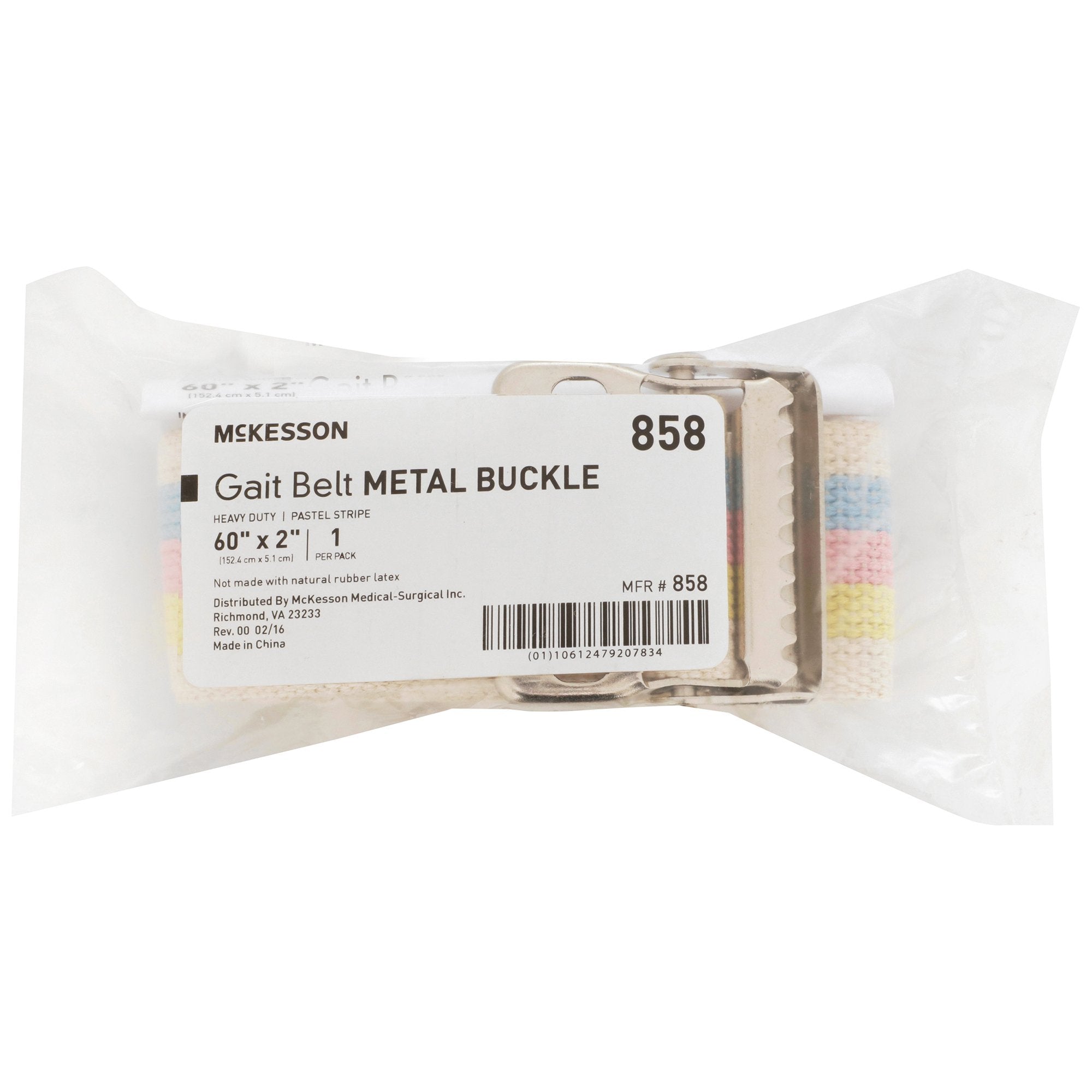 BELT, GAIT HVY DUTY W/METAL BUCKLE PASTEL (48/CS)