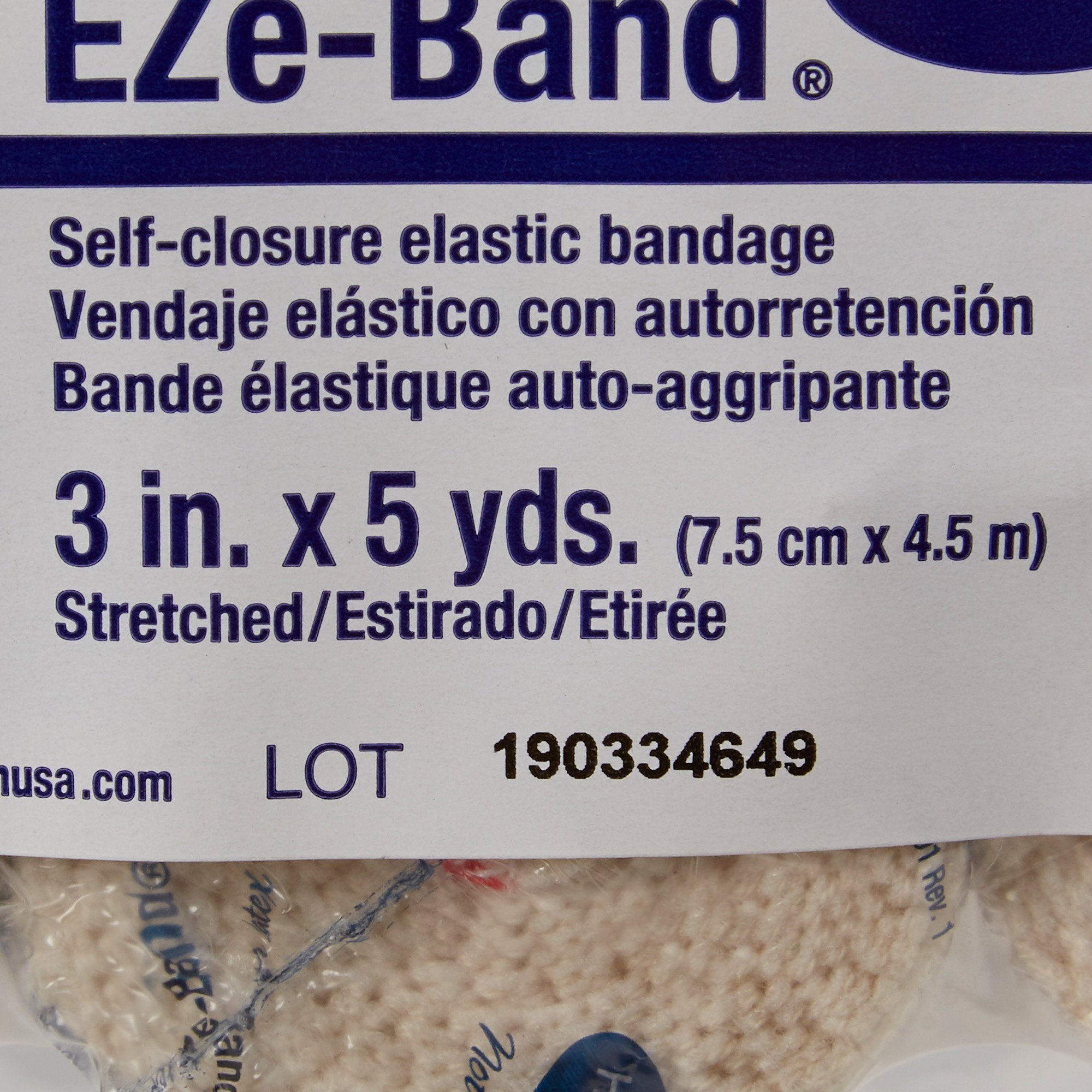 BANDAGE,ELAS EZE SELF CLOSURE LF N/S 3"X5YD(10/PK 6PK/CS)