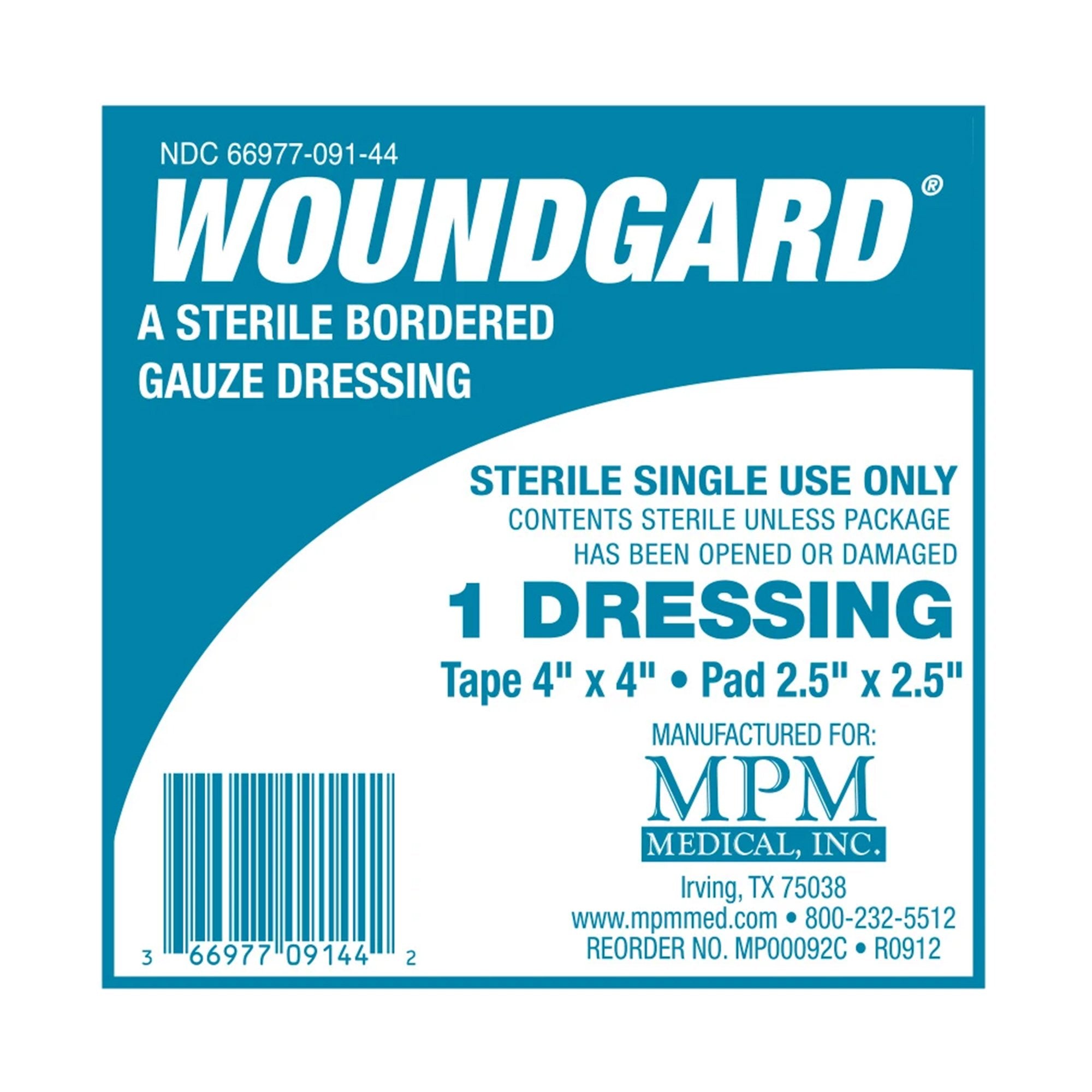 DRESSING, WNDGUARD 4X4 W/2.5"X2.5" (30/BG 4BG/CS)