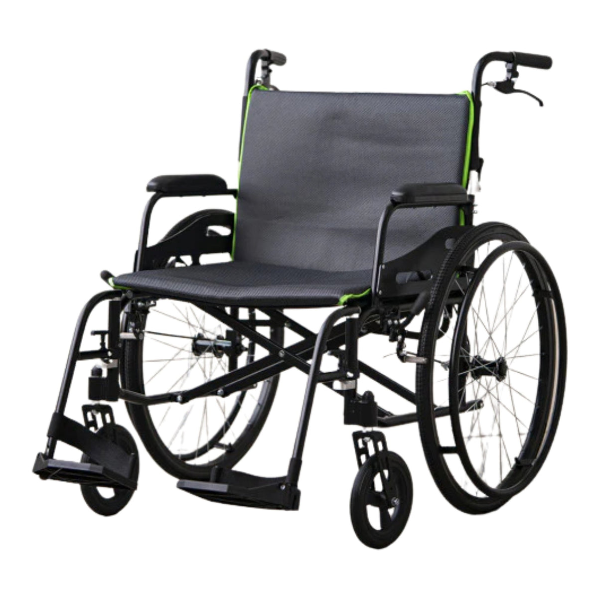 WHEELCHAIR, MANUAL LT WT HD 350LB CAPACITY 22"