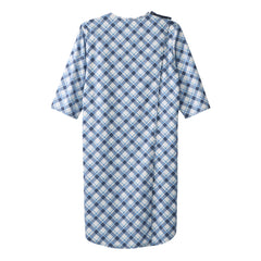 NIGHTGOWN, DOME CLOSURE DIAGONAL PLAID XLG