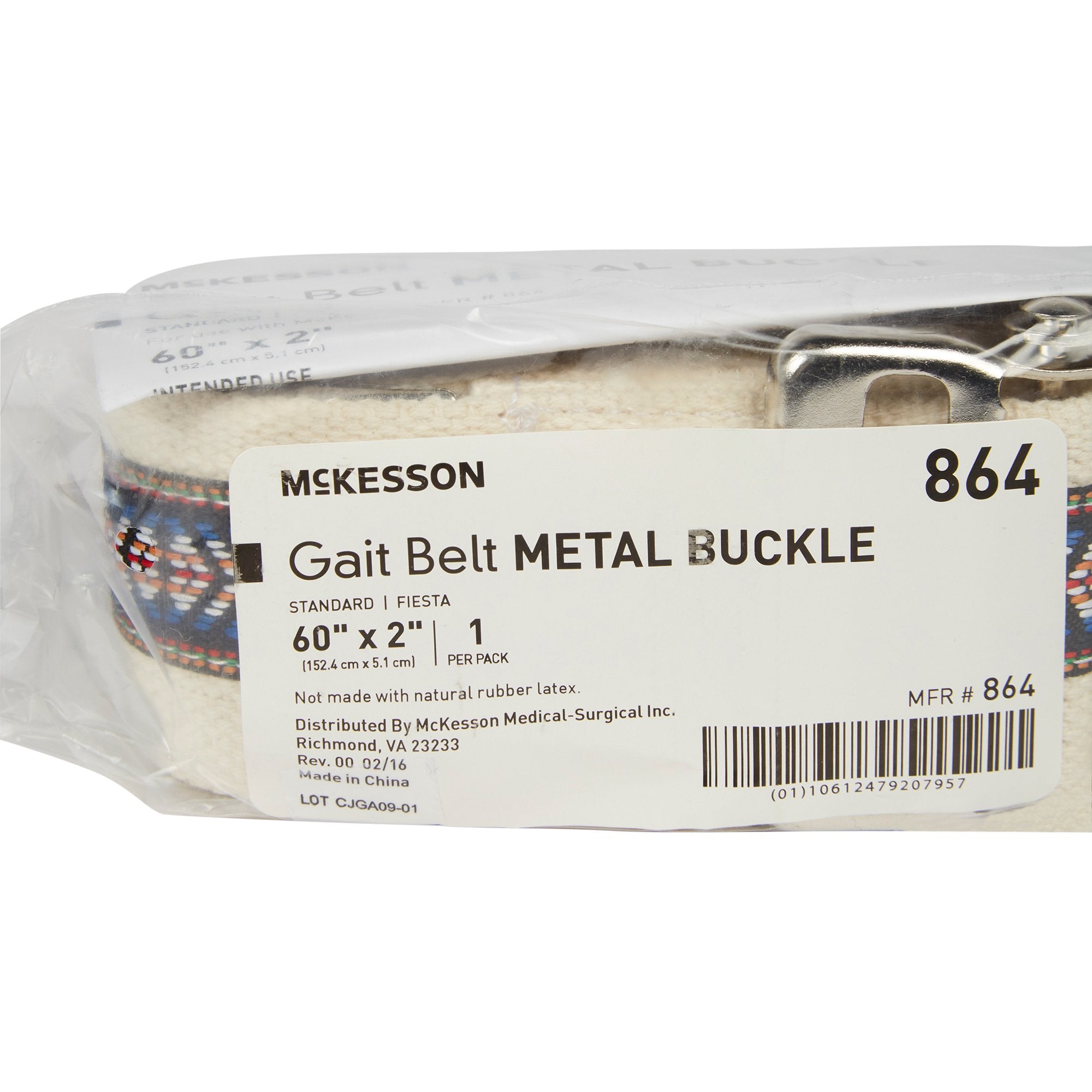 BELT, GAIT FIESTA W/METAL BUCKLE 60" (48/CS)