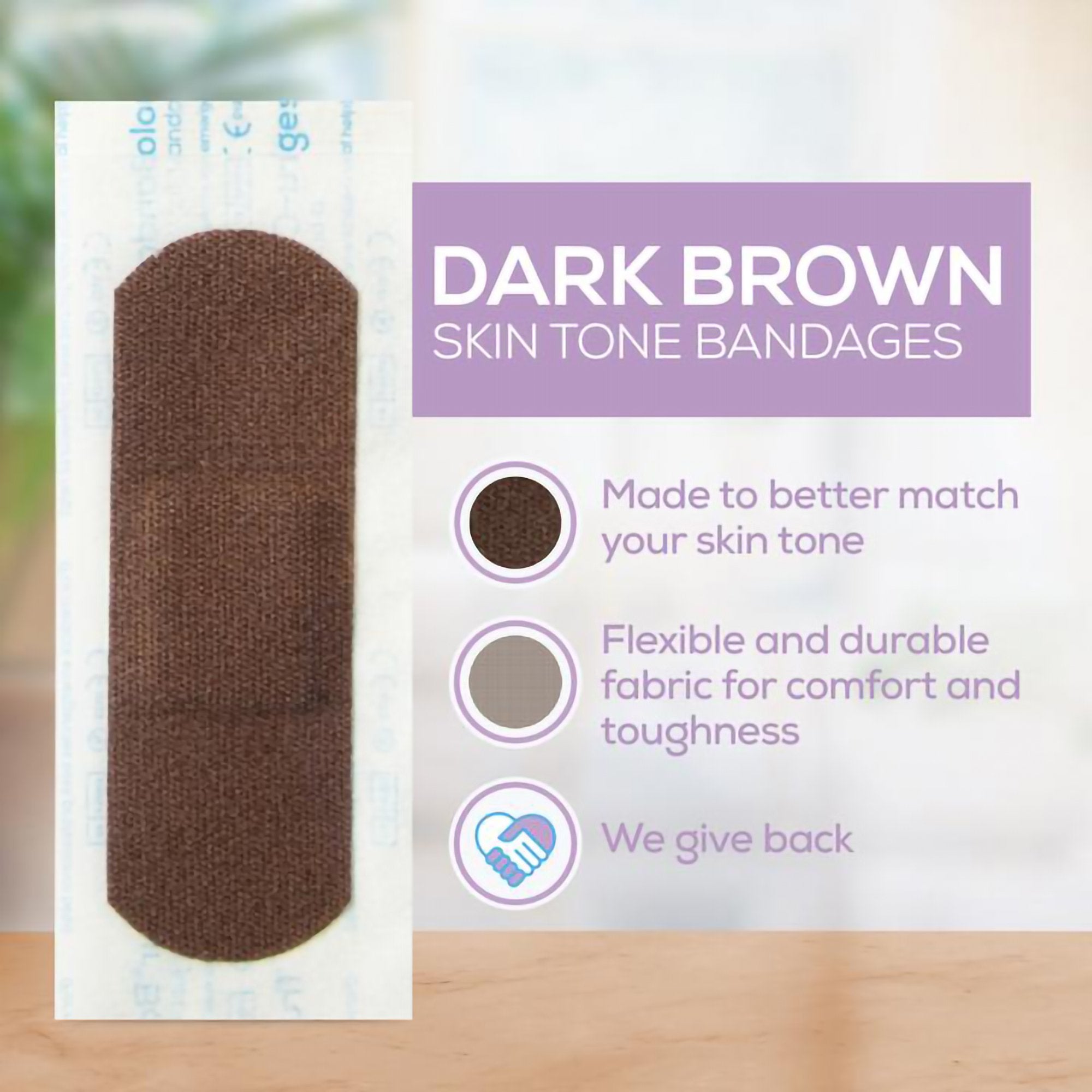 BANDAGE, ADH REFILL BX SKIN TONE DRK BRN (1500/BX 4BX/CS)