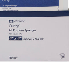 SPONGE, GAUZE CURITY STR 4"X4"(2/PK 25PK/TR 24TR/CS)