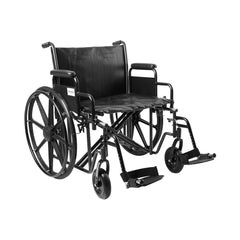 WHEELCHAIR, HD DUAL CROSS BRACE DDA SF 24" 450LBS