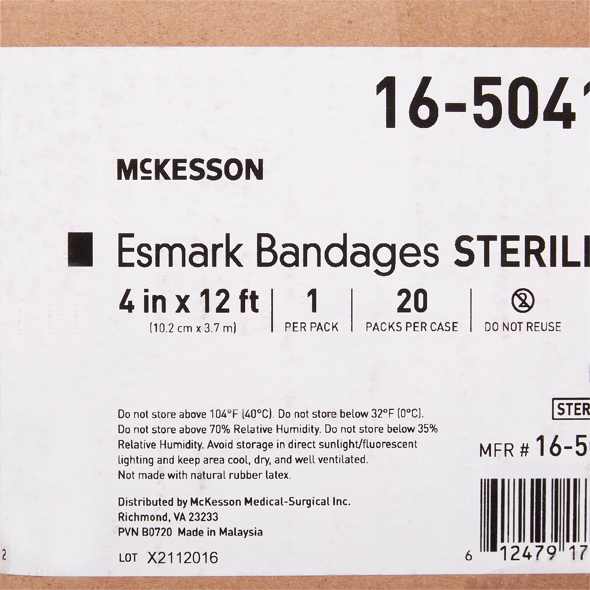 BANDAGE, ESMARK LF STR 4"X12' (20/CS)