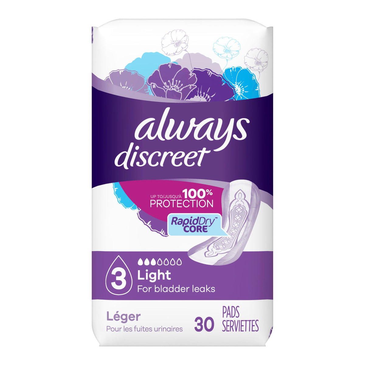 PAD, ALWAYS DISCREET SZ3 (30/BX)