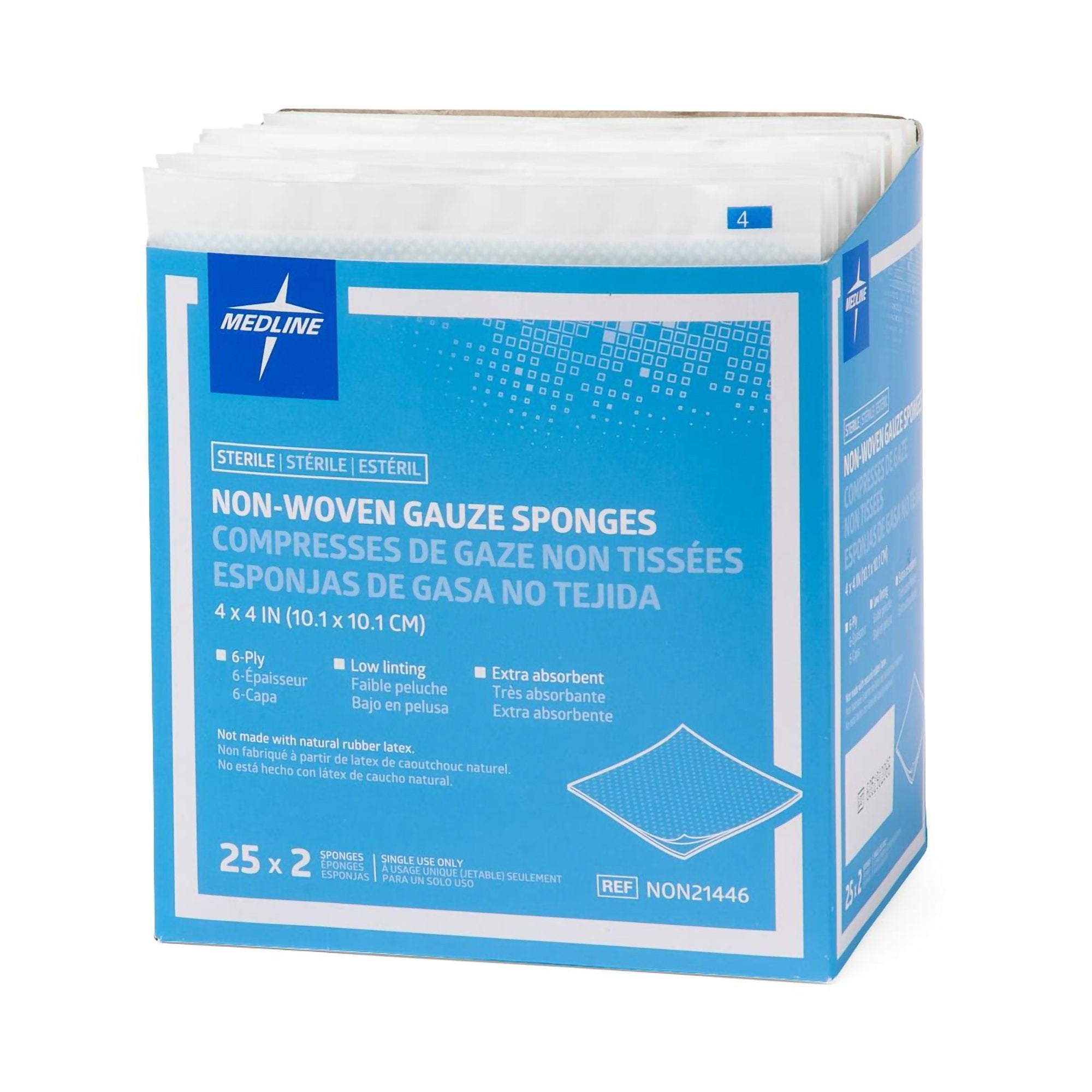 SPONGE, GAUZE AVANT 6PLY STR 4"X4" (50/BX 12BX/CS)