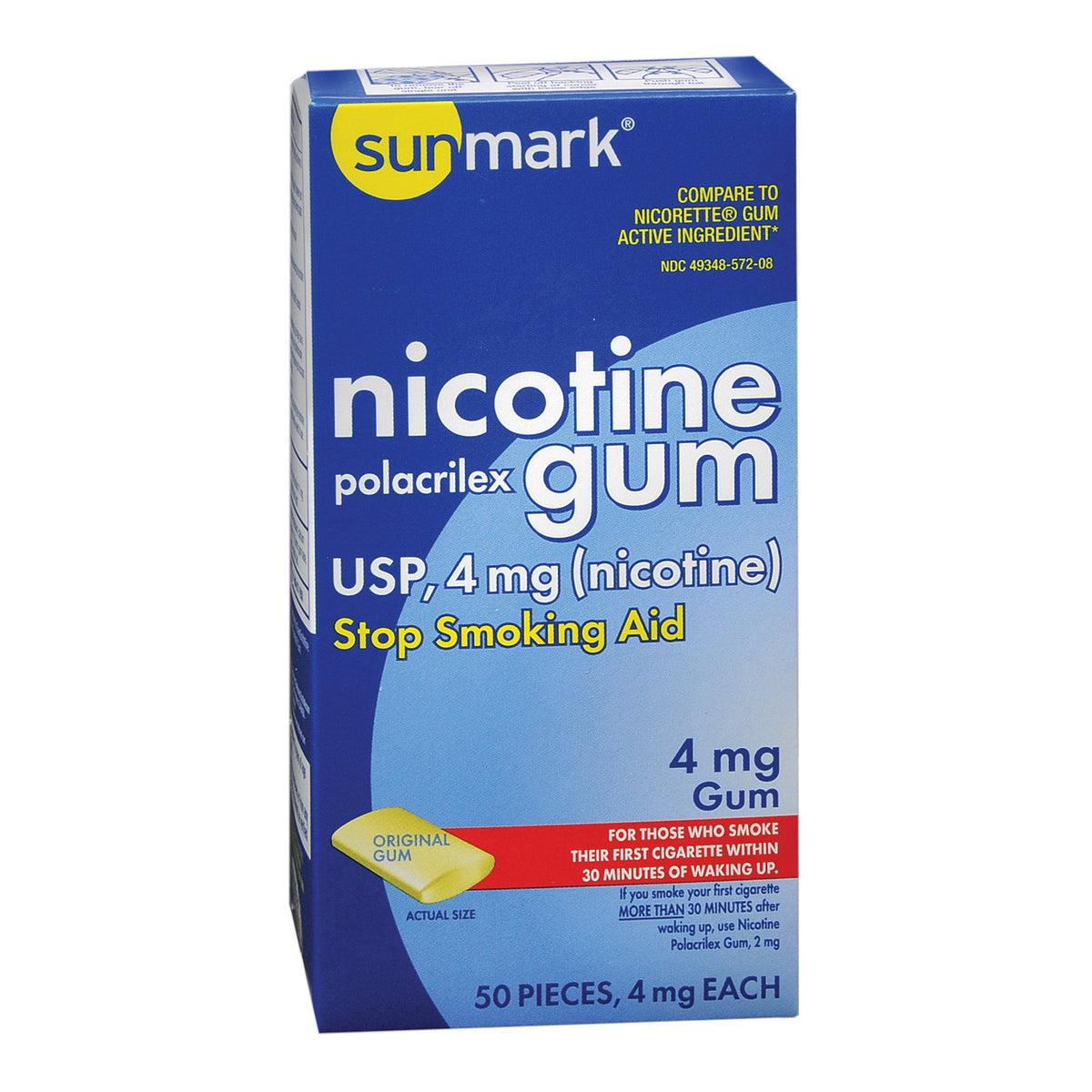 NICOTINE, GUM SM 4MG (50/BX)