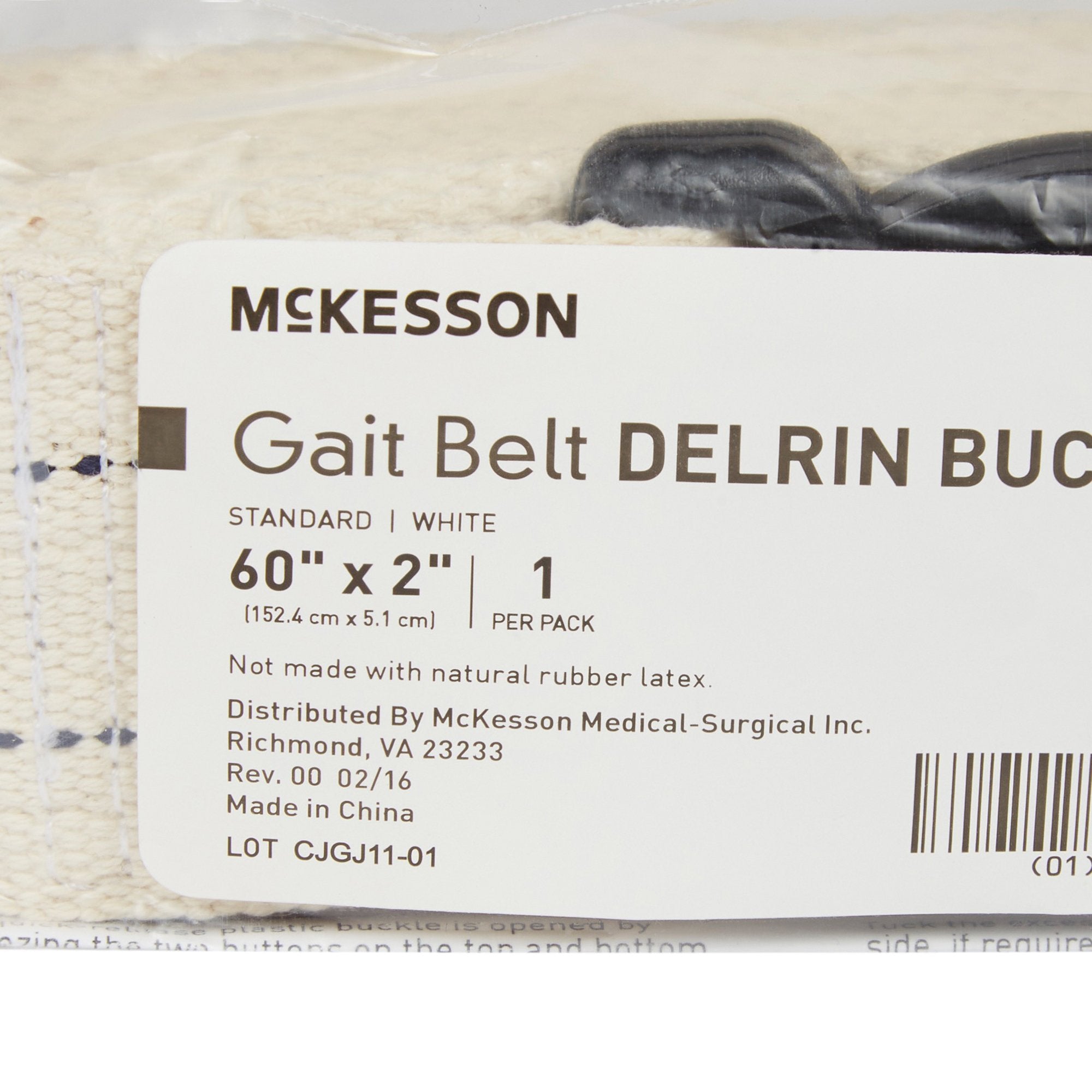 BELT, GAIT W/DELRIN BUCKLE WHT60" (48/CS)