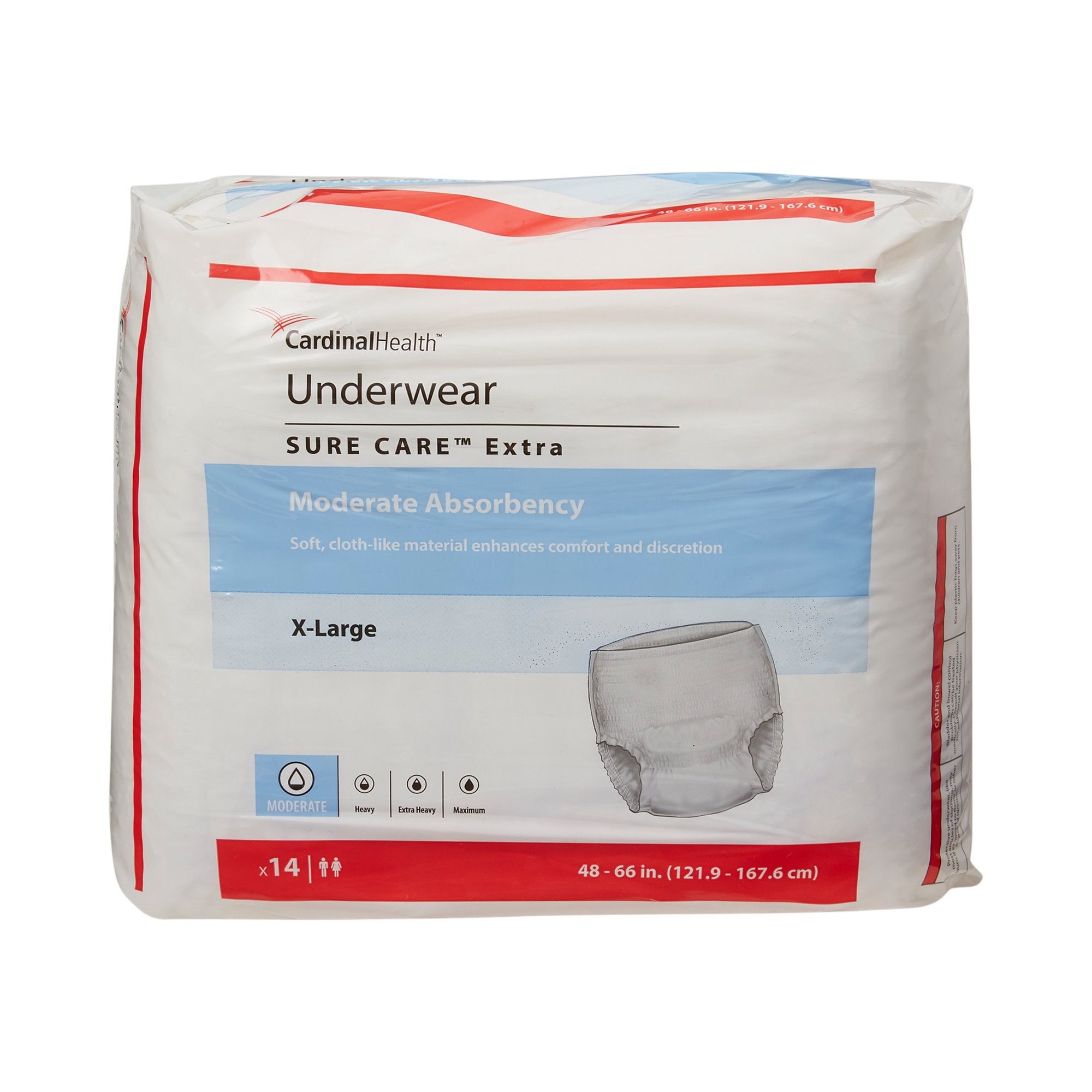 Unisex Adult Absorbent Underwear Simplicity™ Pull On with Tear Away Seams X-Large Disposable Moderate Absorbency