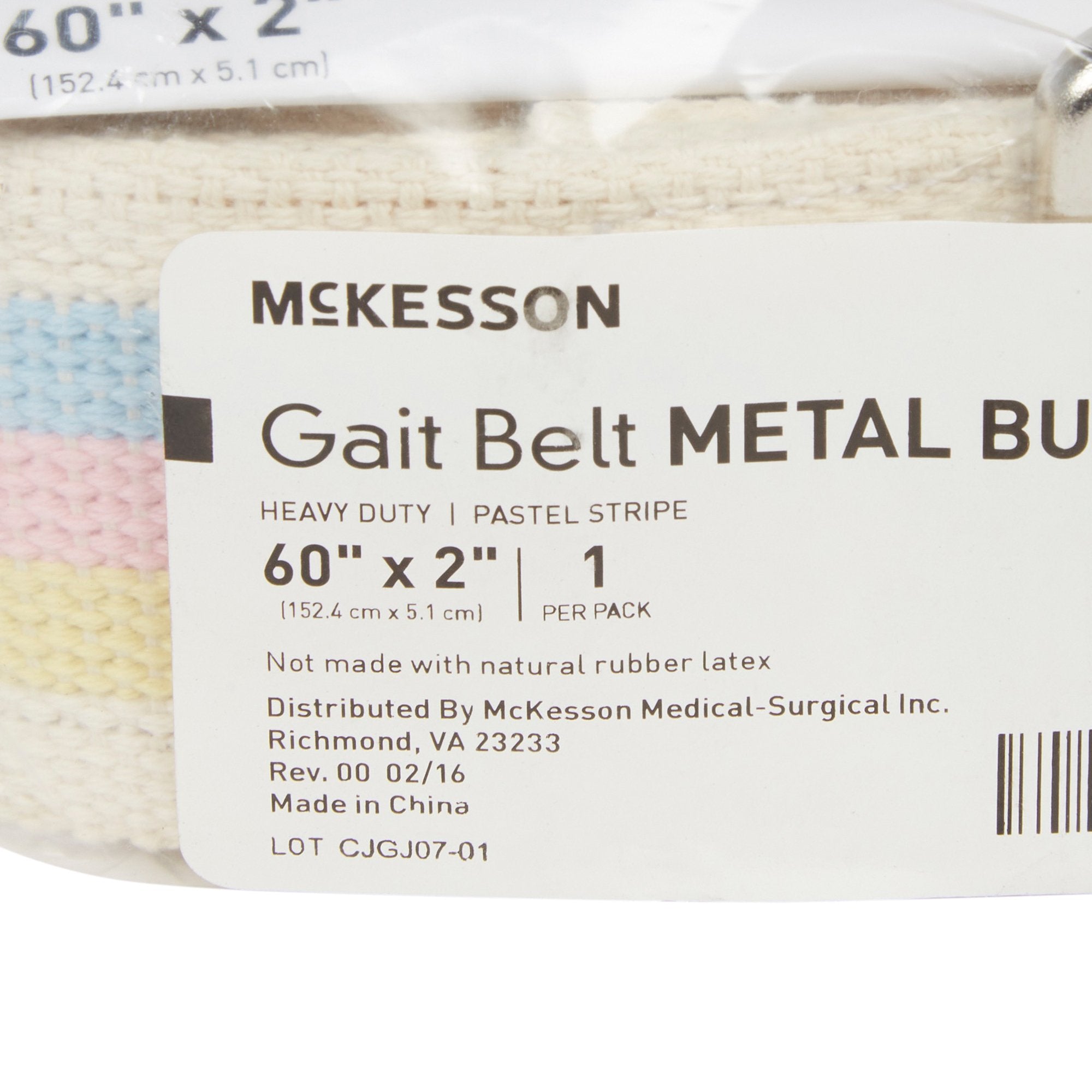 BELT, GAIT HVY DUTY W/METAL BUCKLE PASTEL (48/CS)