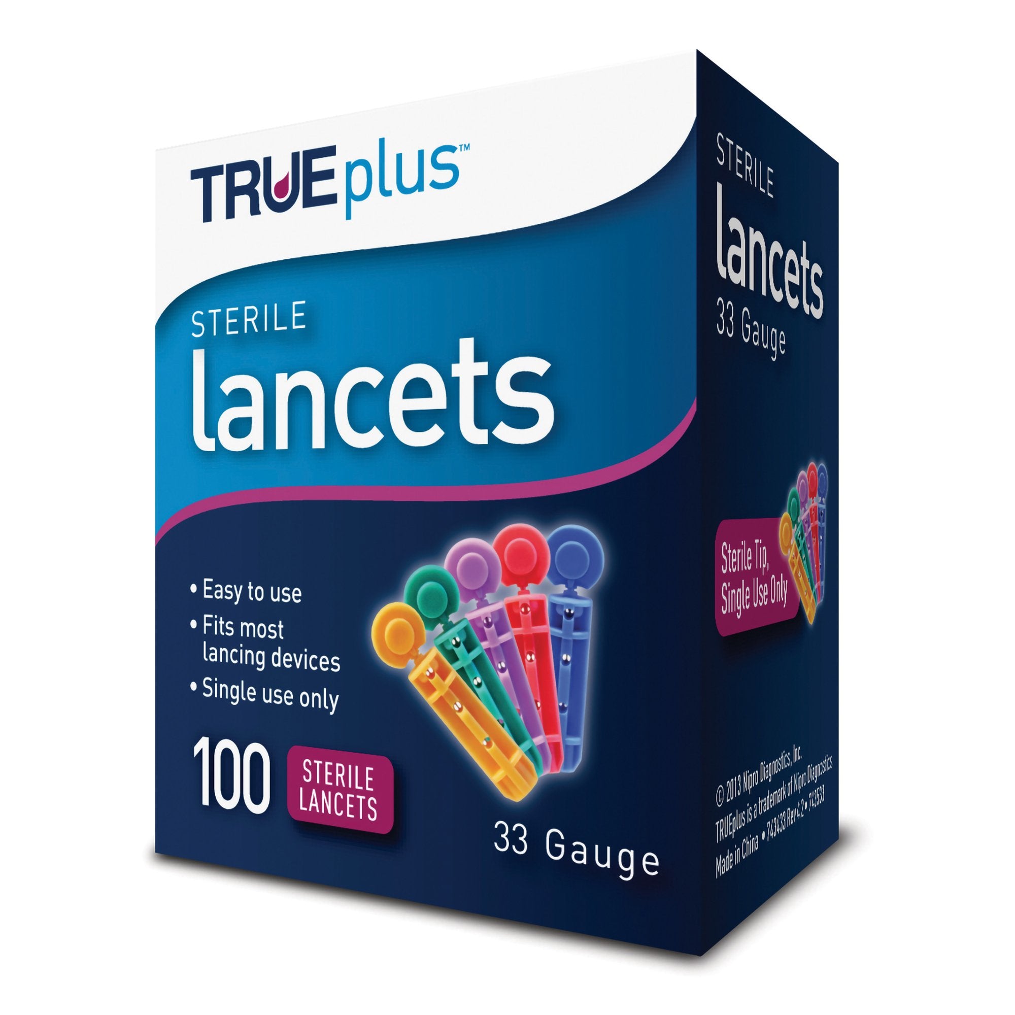 LANCET, TRUPLUS 33G TWIST (100/BX 50BX/CS)
