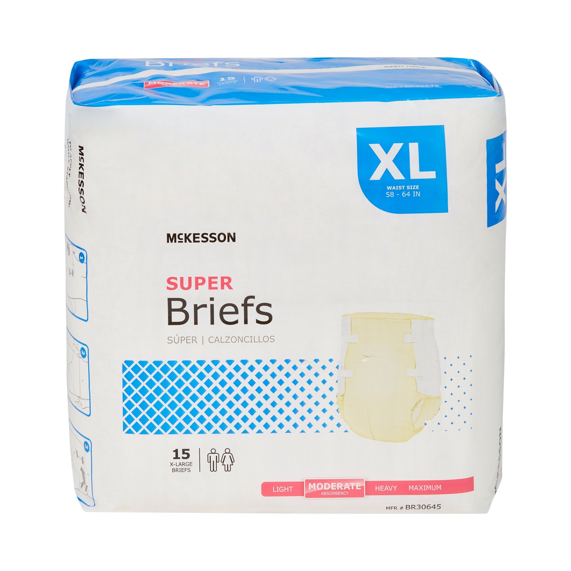 BRIEF, TAB CLSR SUPER XLG 58-64 (15EA/BG 4BG/CS)