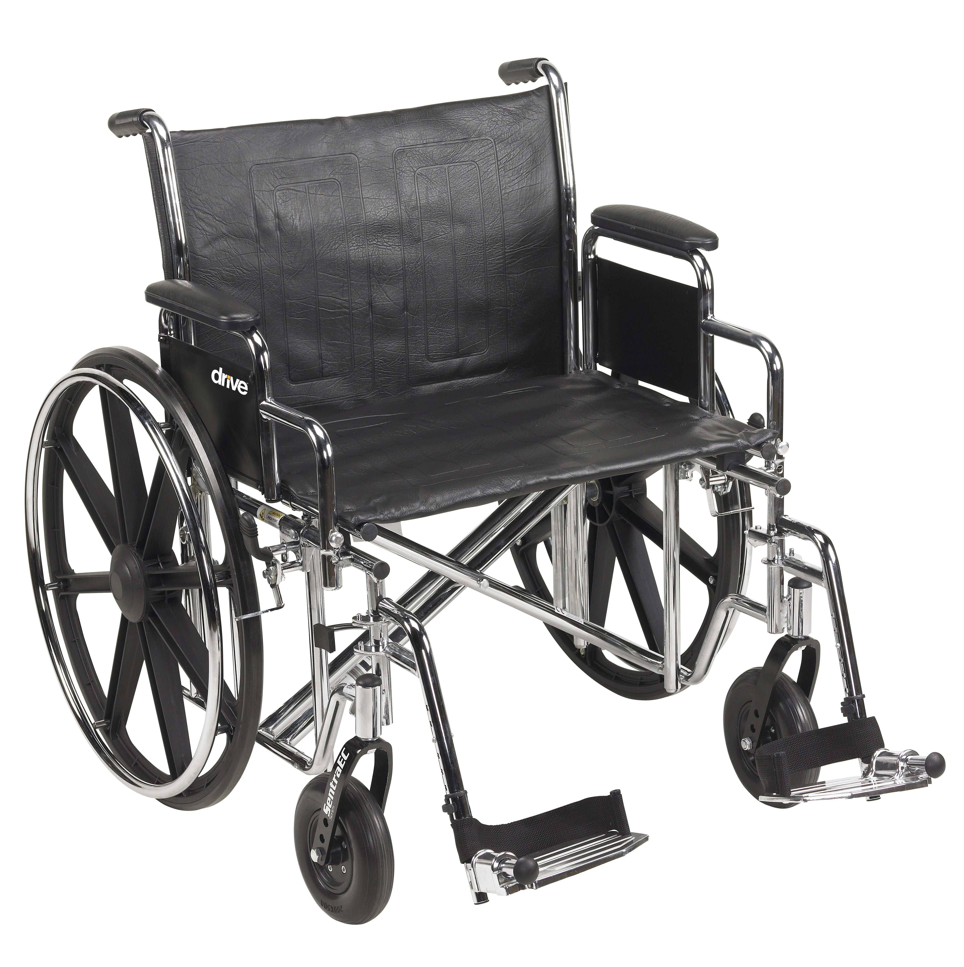 WHEELCHAIR, HD DUAL CROSS BRACE DDA SF 24" 450LBS