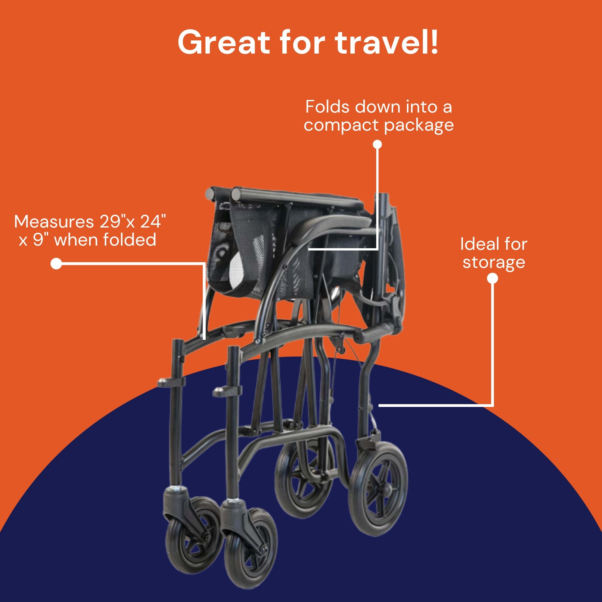 WHEELCHAIR, MANUAL LT WT 250LBCAPACITY 18"