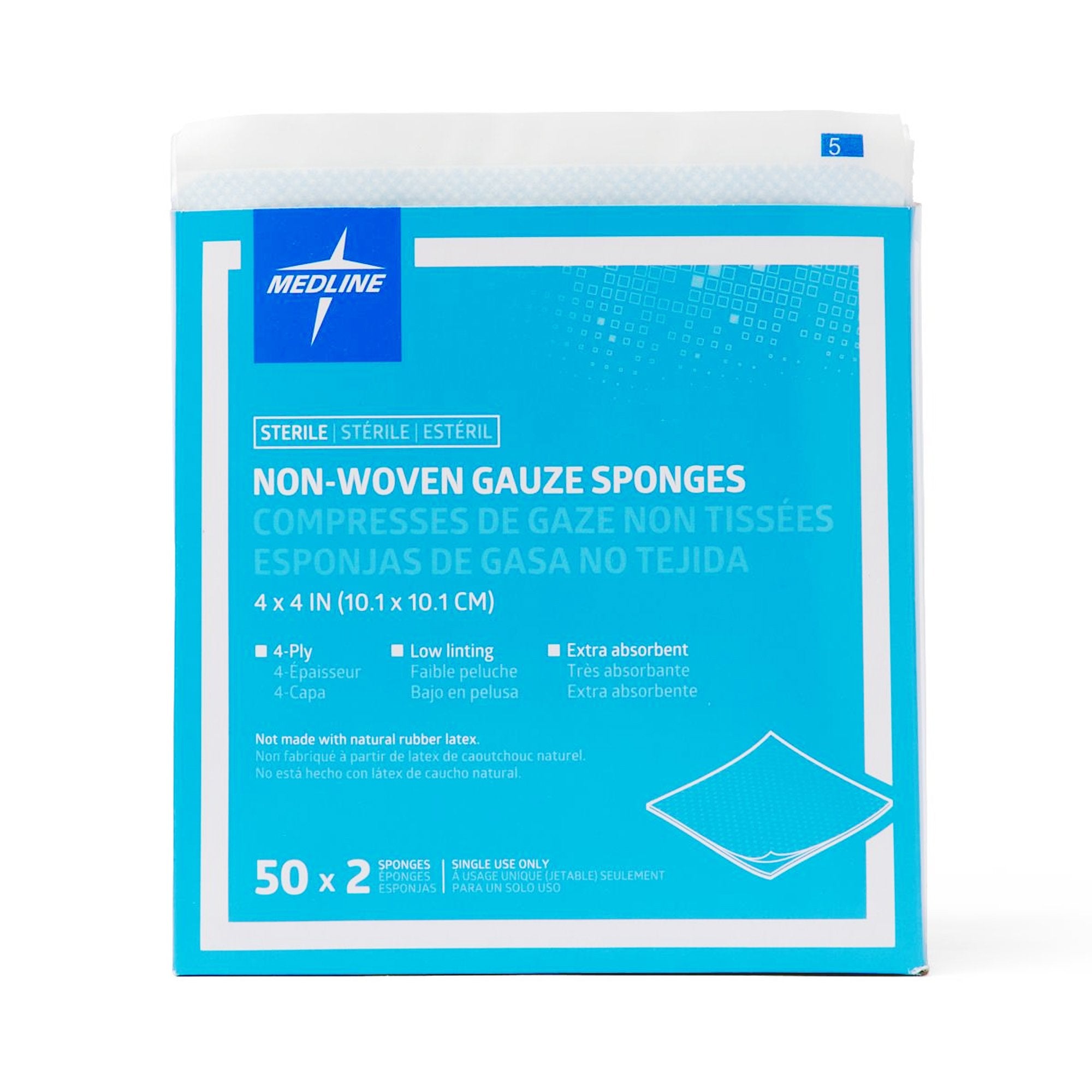 SPONGE, GAUZE STR 4"X4" (2/PK 50PK/BX)