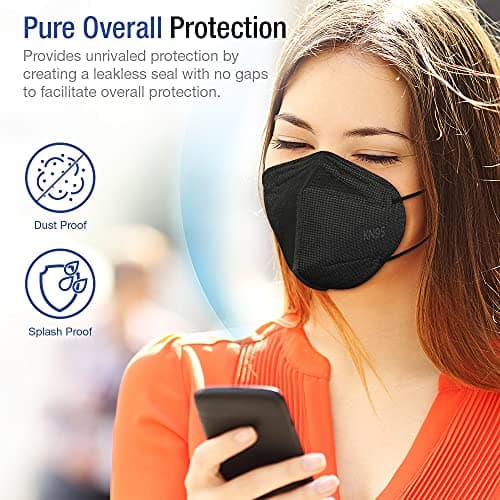 KN95 Particulate Respirator - 20 Pack Face Mask 5 Layers Cup Dust Mask Protection against PM2.5 Dust Particles, Smoke and Haze-Proof, Designed for Men, Women, and Essential Works, Black 8