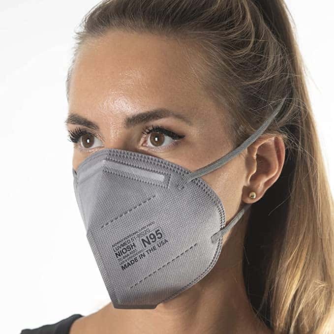 Aidway N95 Mask grey color Made in the USA