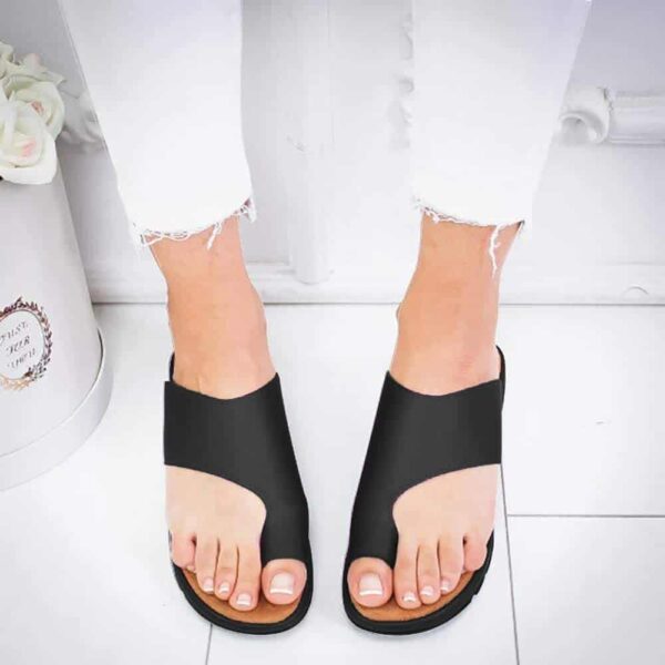 VANDIMI Womens Slide Sandals Light Weight Low Heels Summer Flat Sandals Flip Flops 24