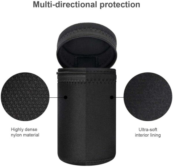 ARVOK Lens Pouch Set, Water Resistant Protective Lens Cases for DSLR Camera Lens, 4 Size Thick Camera Lens Bag for Nikon, Tamron, Sigma, Pentax, Sony, Olympus, Panasonic 11