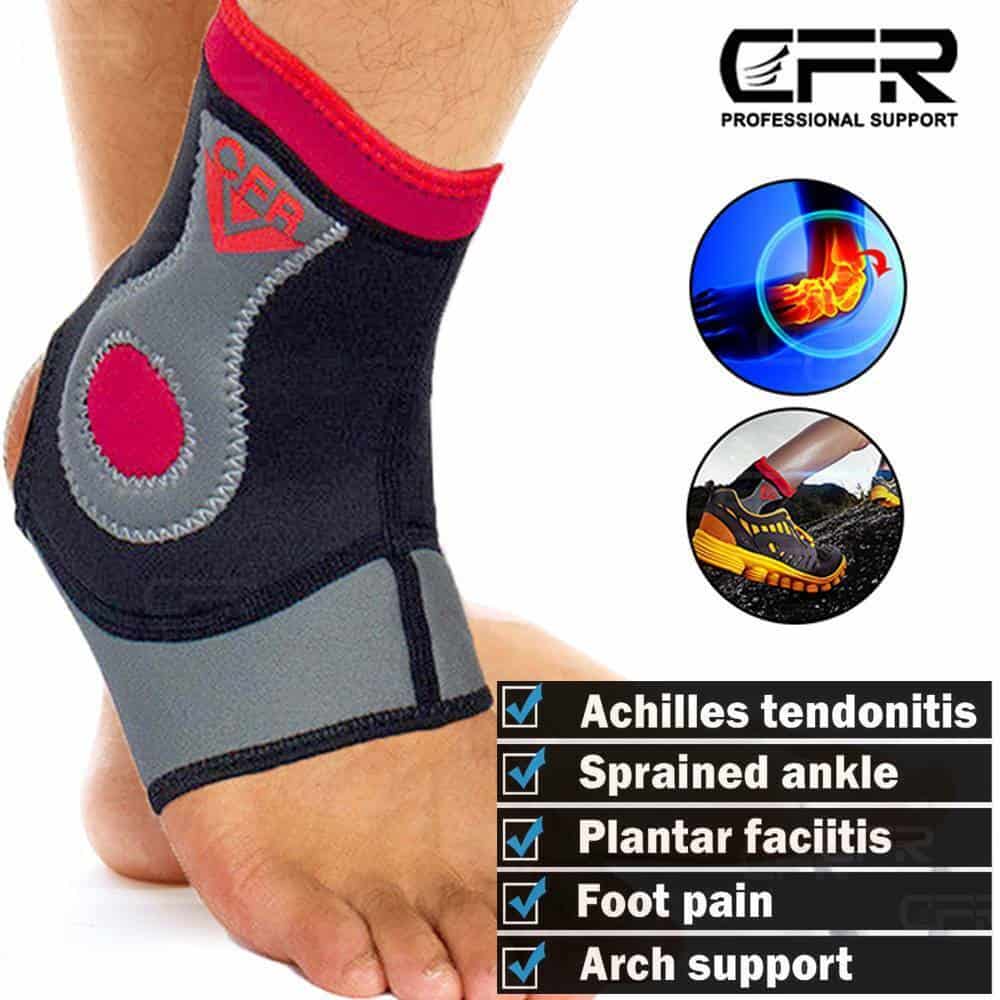 Ankle Support Brace Compression Sleeve Foot Pain Relief MMA
