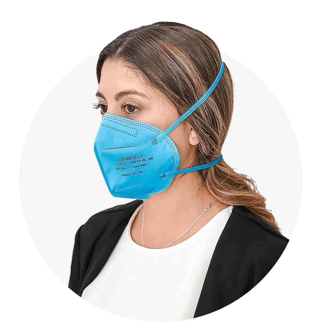 n95 mask blue color made in the usa