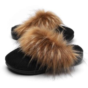 Fuzzy House Slippers with Arch Support